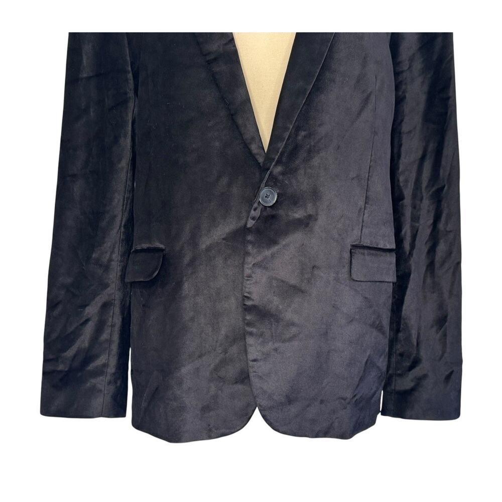 GUESS Fulham Black Velvet Knit Blazer Business Jacket Men’s Size XL - Picture 5 of 11